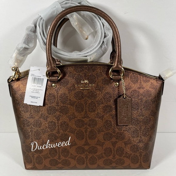 Coach Handbags - Coach Sadie Satchel Bag In Signature Canvas  Brown/Copper NWT